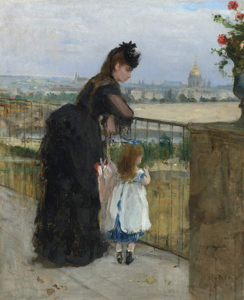 Femme et enfant sur un balcon. Berthe Morisot.jpg